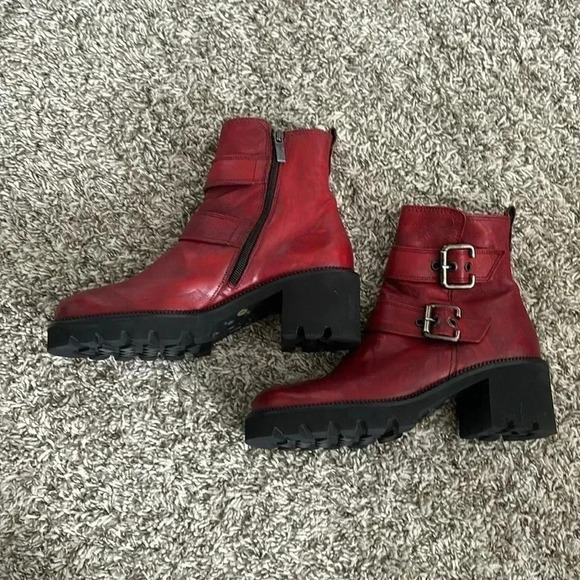 NWOB Paul Green Jake Boot Dynamite Combat in Chili Red Sportnappa - Picture 4 of 8